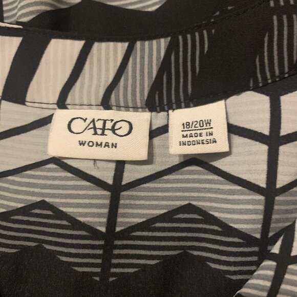 Cato Woman. Size 18/20W. Semi Sheer. Roll Tab Sleeve. Center Back Pleat. B40 - Picture 5 of 6